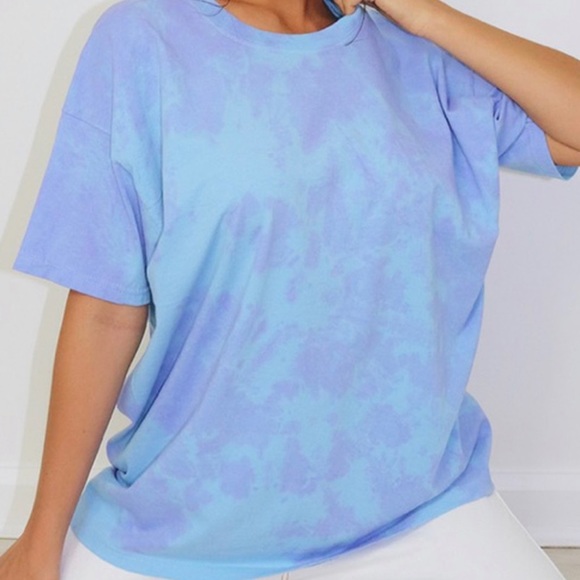 Blue Tie Dye T-Shirt - Picture 1 of 2